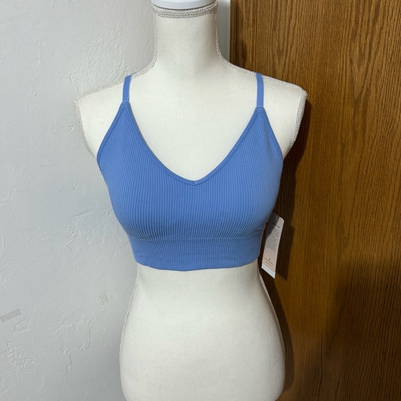 Spiritual Gangster light blue ribbed bralette size Medium - Picture 1 of 10
